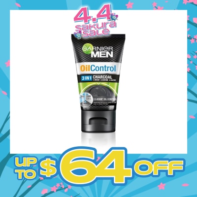 GARNIER MEN - MEN Oil Control 3-in-1 Charcoal Foam (Oil Control) 100ml