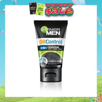 GARNIER MEN - MEN Oil Control 3-in-1 Charcoal Foam (Oil Control) 100ml
