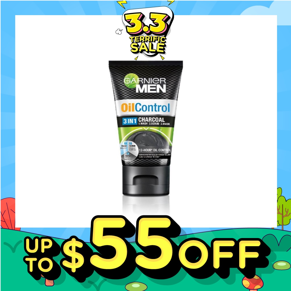 MEN Oil Control 3-in-1 Charcoal Foam (Oil Control) 100ml