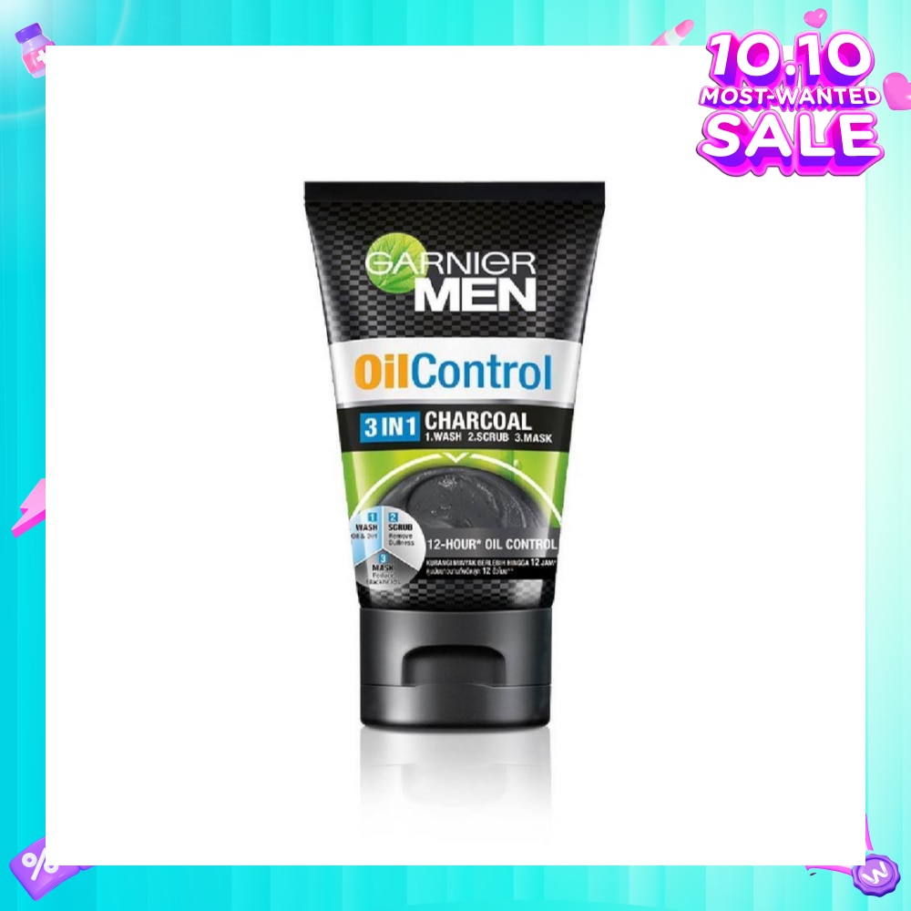 MEN Oil Control 3-in-1 Charcoal Foam (Oil Control) 100ml