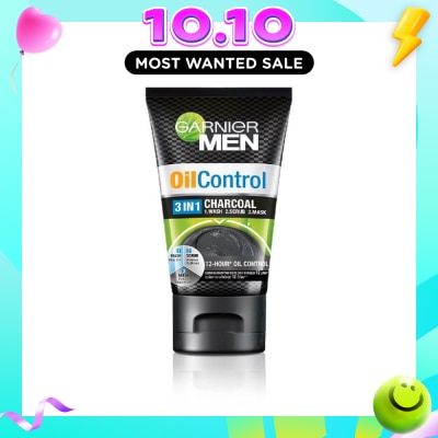 GARNIER MEN MEN Oil Control 3 in 1 Charcoal Foam (Oil Control) 100ml image