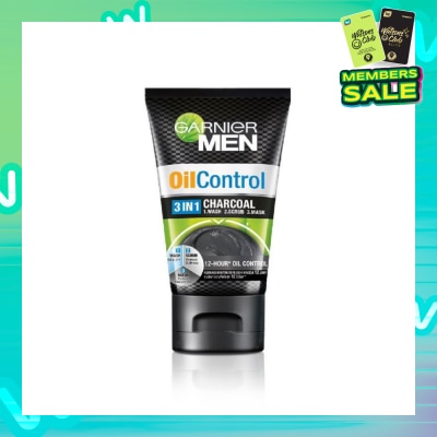 GARNIER MEN MEN Oil Control 3-in-1 Charcoal Foam (Oil Control) 100ml