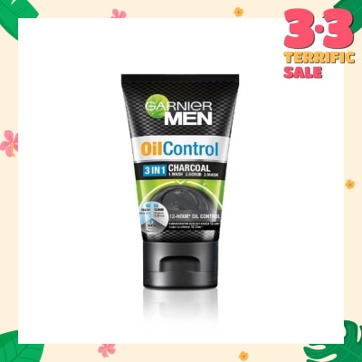 GARNIER MEN MEN Oil Control 3-in-1 Charcoal Foam (Oil Control) 100ml