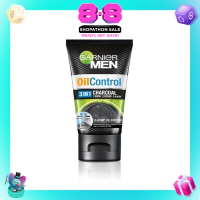 GARNIER MEN - MEN Oil Control 3-in-1 Charcoal Foam (Oil Control) 100ml