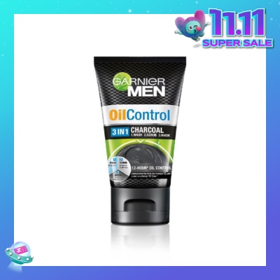 GARNIER MEN MEN Oil Control 3-in-1 Charcoal Foam (Oil Control) 100ml