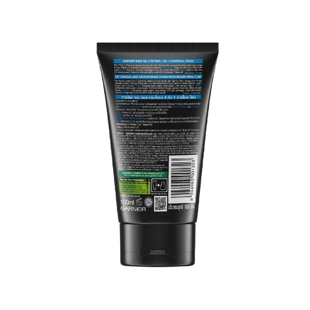 MEN Oil Control 3-in-1 Charcoal Foam (Oil Control) 100ml