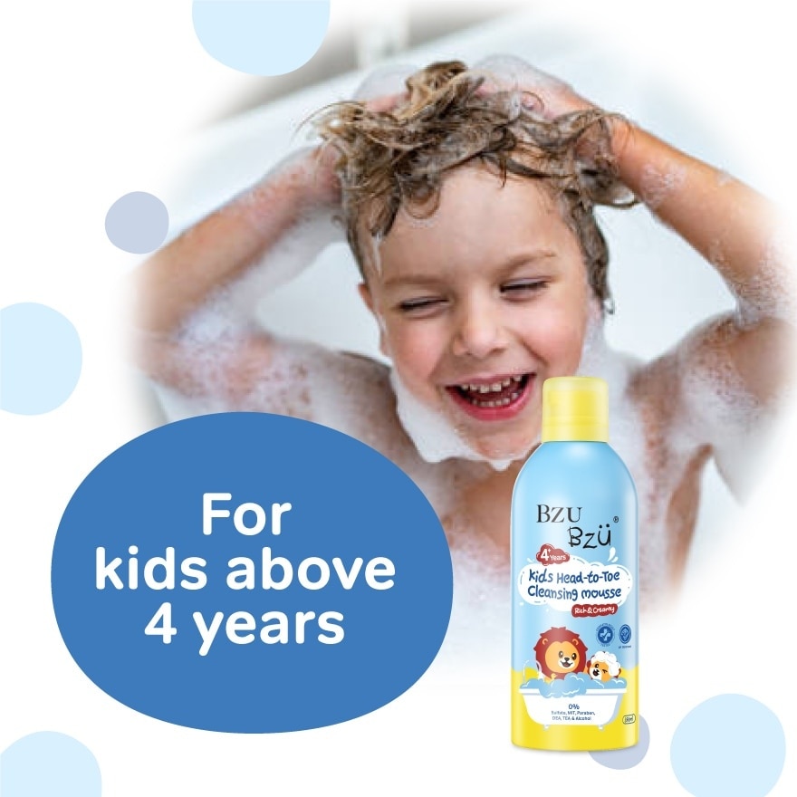 Kids Head-To-Toe Cleansing Mousse Rich & Creamy 350ml