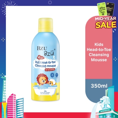 BZU BZU Kids Head-To-Toe Cleansing Mousse Rich & Creamy 350ml