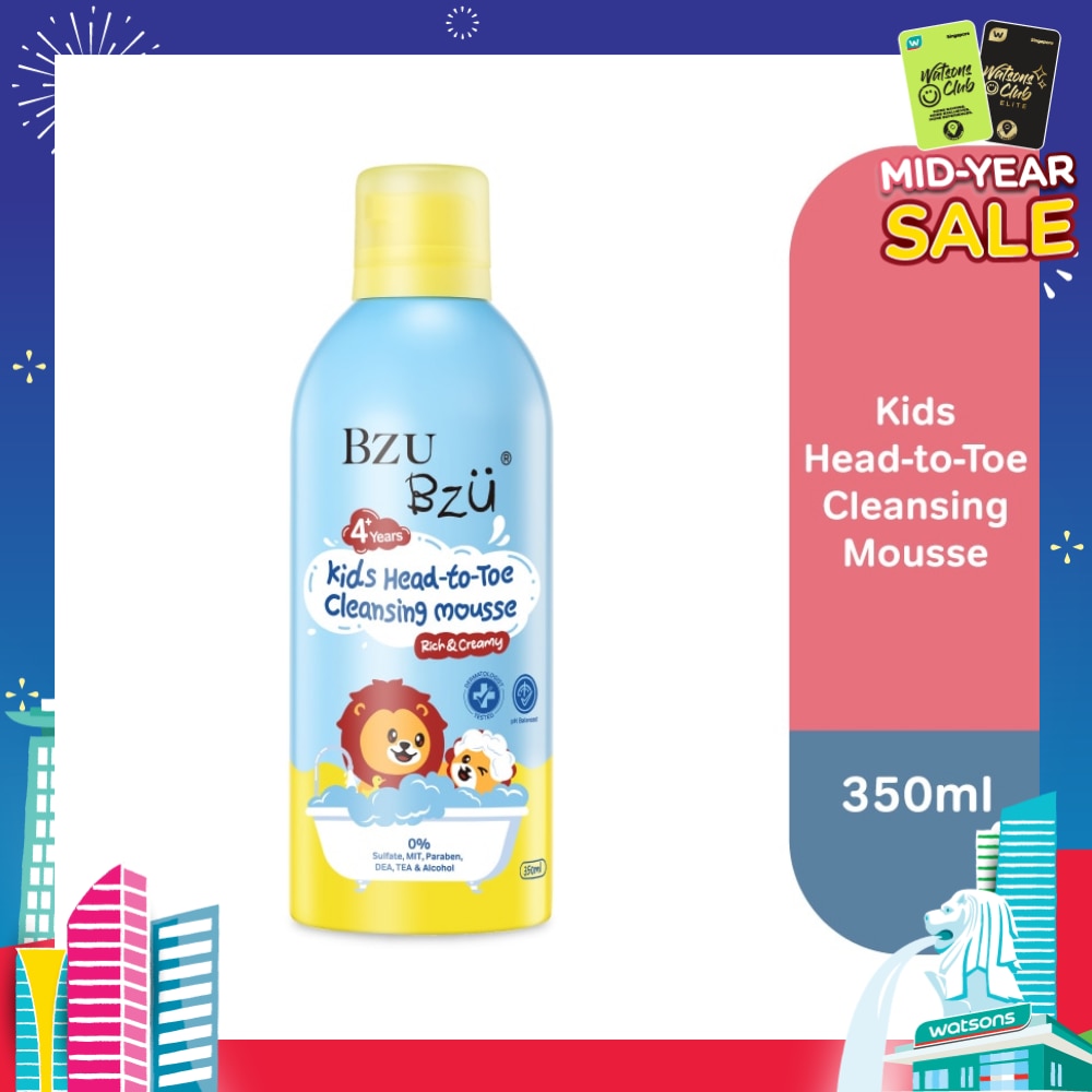 Kids Head-To-Toe Cleansing Mousse Rich & Creamy 350ml