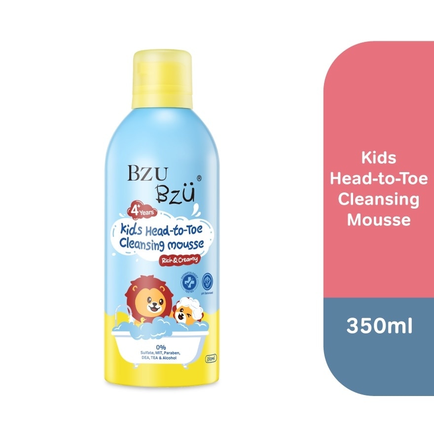 Kids Head-To-Toe Cleansing Mousse Rich & Creamy 350ml