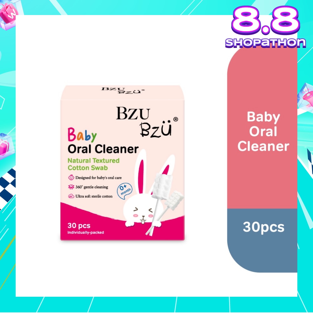 Baby Oral Cleaner Natural Textured Cotton Swab (Ultra Soft Sterile Cotton) 30s