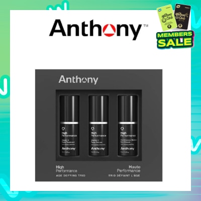 ANTHONY High Performance Trio Kit (High Performance Continuous Moisture Eye Cream 15ml + High Performance Vitamin C Facial Serum 15ml + High Performance Vitamin A Hydrating Facial Lotion 15ml)
