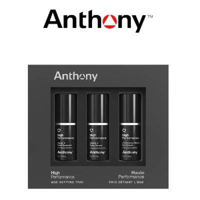 ANTHONY High Performance Trio Kit (High Performance Continuous Moisture Eye Cream 15ml + High Performance Vitamin C Facial Serum 15ml + High Performance Vitamin A Hydrating Facial Lotion 15ml)