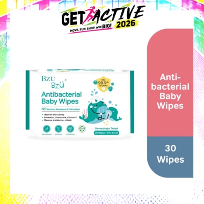 BZU BZU - Antibacterial Baby Wipes (No Alcohol & Parabens & Phthalates) 30s image