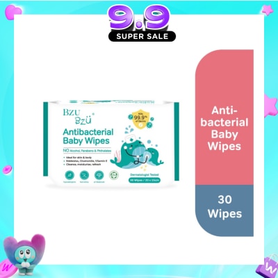 BZU BZU - Antibacterial Baby Wipes (No Alcohol & Parabens & Phthalates) 30s image