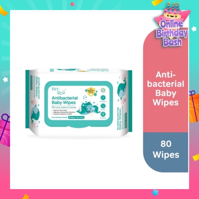 BZU BZU Antibacterial Baby Wipes (No Alcohol & Parabens & Phthalates) 80s