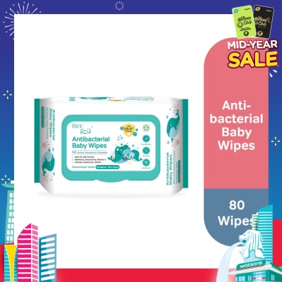 BZU BZU Antibacterial Baby Wipes (No Alcohol & Parabens & Phthalates) 80s