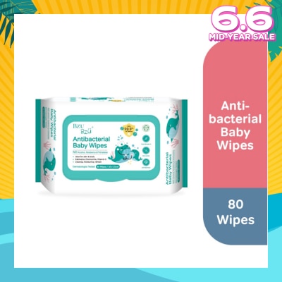 BZU BZU Antibacterial Baby Wipes (No Alcohol & Parabens & Phthalates) 80s