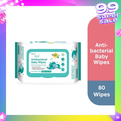BZU BZU Antibacterial Baby Wipes (No Alcohol & Parabens & Phthalates) 80s