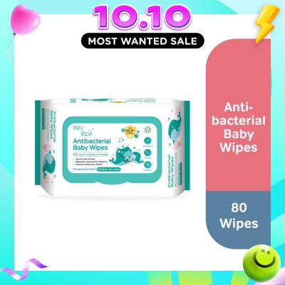 BZU BZU Antibacterial Baby Wipes (No Alcohol & Parabens & Phthalates) 80s image