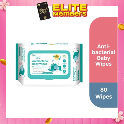 BZU BZU Antibacterial Baby Wipes (No Alcohol & Parabens & Phthalates) 80s