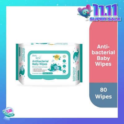 BZU BZU Antibacterial Baby Wipes (No Alcohol & Parabens & Phthalates) 80s