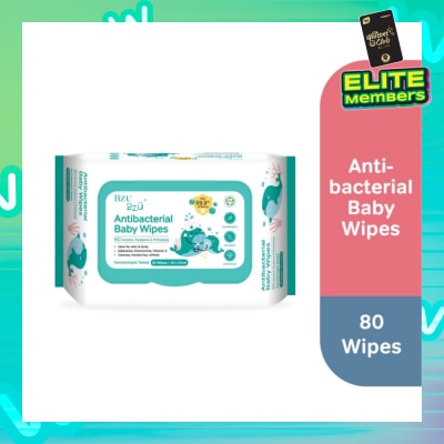 BZU BZU Antibacterial Baby Wipes (No Alcohol & Parabens & Phthalates) 80s