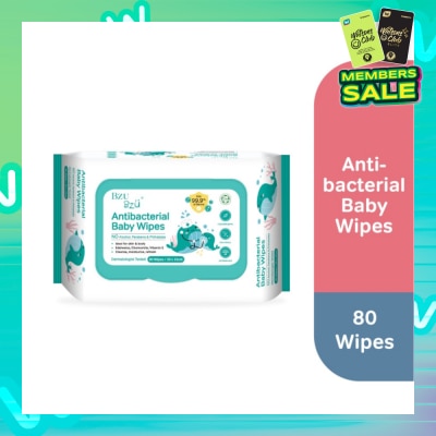 BZU BZU Antibacterial Baby Wipes (No Alcohol & Parabens & Phthalates) 80s