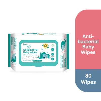 BZU BZU Antibacterial Baby Wipes (No Alcohol & Parabens & Phthalates) 80s