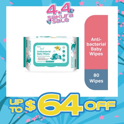 BZU BZU - Antibacterial Baby Wipes (No Alcohol & Parabens & Phthalates) 80s