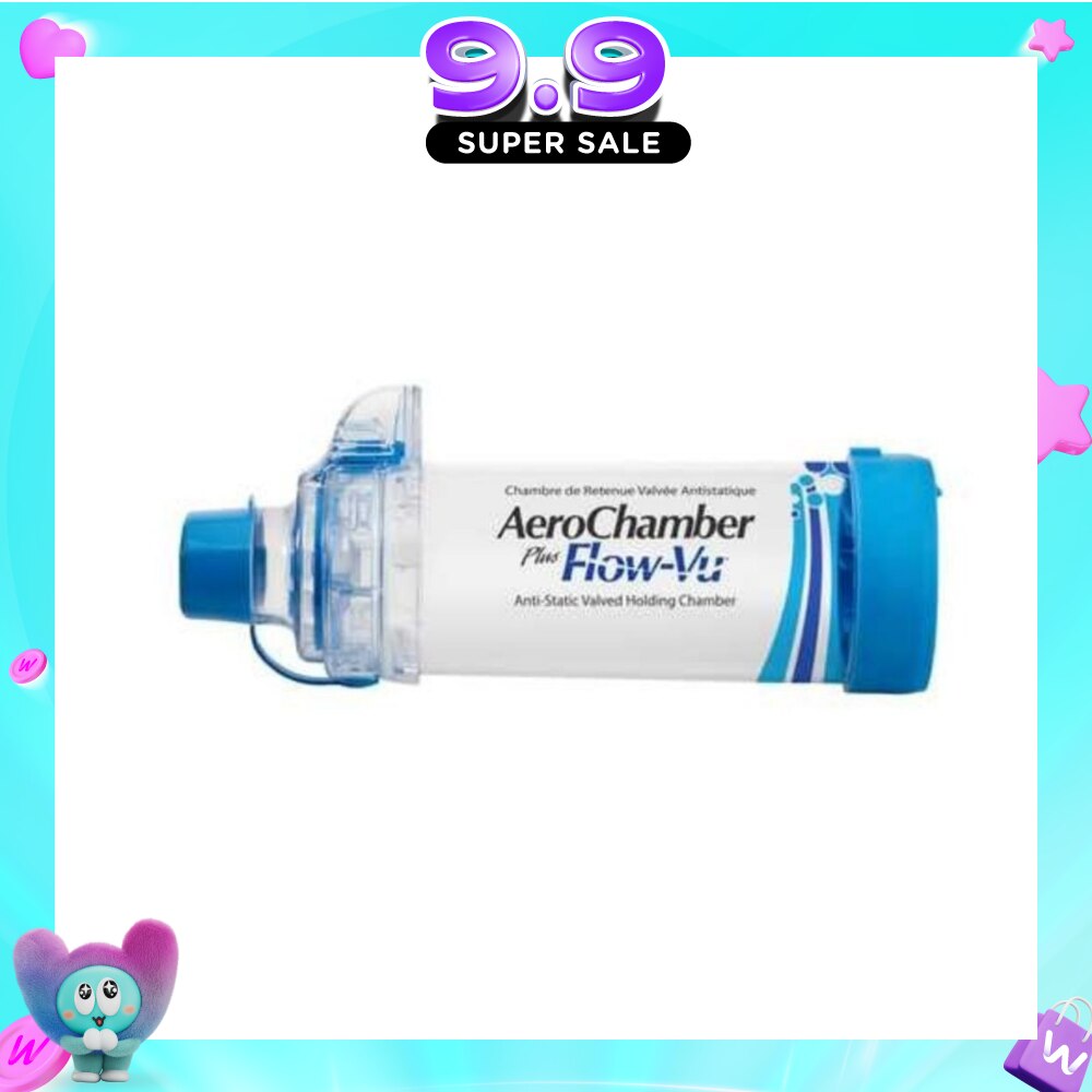 Plus Flow-Vu Anti-Static Valved Holding Chamber With Mouth Piece 1s image
