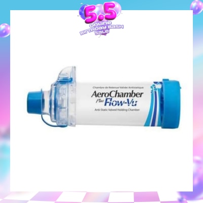 AEROCHAMBER - Plus Flow-Vu Anti-Static Valved Holding Chamber With Mouth Piece 1s