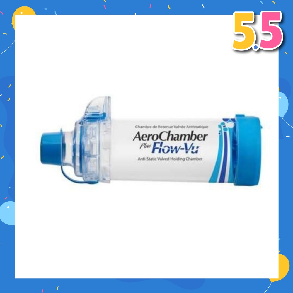 Plus Flow-Vu Anti-Static Valved Holding Chamber With Mouth Piece 1s