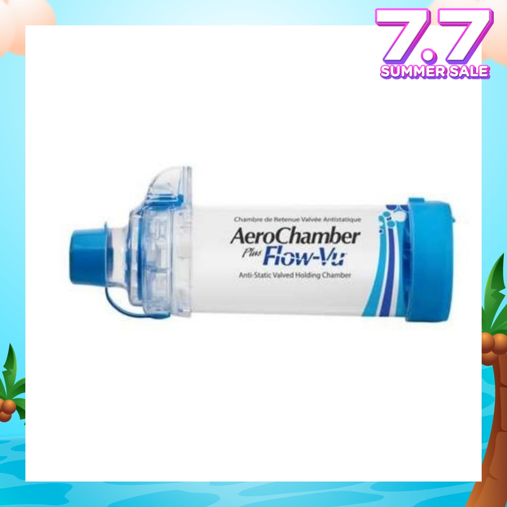 Plus Flow-Vu Anti-Static Valved Holding Chamber With Mouth Piece 1s