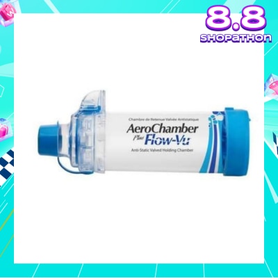 AEROCHAMBER Plus Flow-Vu Anti-Static Valved Holding Chamber With Mouth Piece 1s