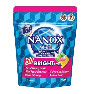 TOP NANOX 5D Bright Power Laundry Capsule (Suitable For All Washing Machines) 32s