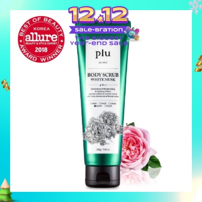 PLU 3 in 1 Body Scrub White Musk (Exfoliating & Moisturising) 200g