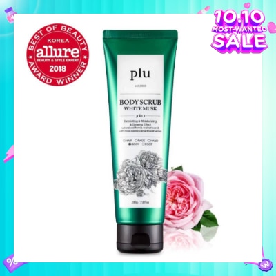PLU 3 in 1 Body Scrub White Musk (Exfoliating & Moisturising) 200g