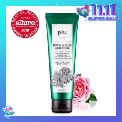 PLU 3 in 1 Body Scrub White Musk (Exfoliating & Moisturising) 200g