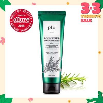 PLU 3 in 1  Body Scrub Rosemary Herb (Exfoliating & Moisturising) 200g