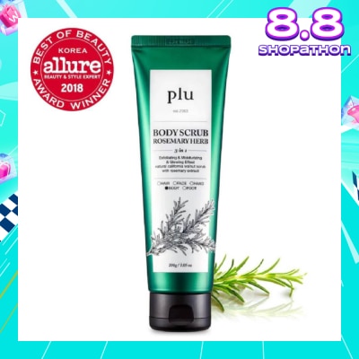 PLU 3 in 1  Body Scrub Rosemary Herb (Exfoliating & Moisturising) 200g