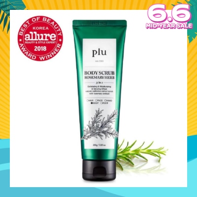PLU 3 in 1  Body Scrub Rosemary Herb (Exfoliating & Moisturising) 200g