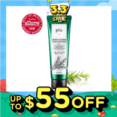 PLU 3 in 1  Body Scrub Rosemary Herb (Exfoliating & Moisturising) 200g