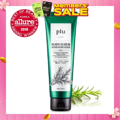 PLU 3 in 1  Body Scrub Rosemary Herb (Exfoliating & Moisturising) 200g