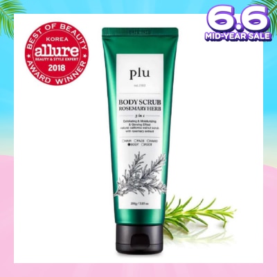 PLU 3 in 1  Body Scrub Rosemary Herb (Exfoliating & Moisturising) 200g