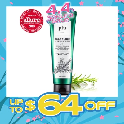 PLU - 3 in 1 Body Scrub Rosemary Herb (Exfoliating & Moisturising) 200g