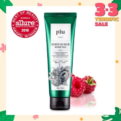 PLU 3 in 1  Body Scrub Berry Mix (Exfoliating & Moisturising) 200g