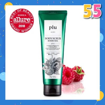PLU 3 in 1  Body Scrub Berry Mix (Exfoliating & Moisturising) 200g