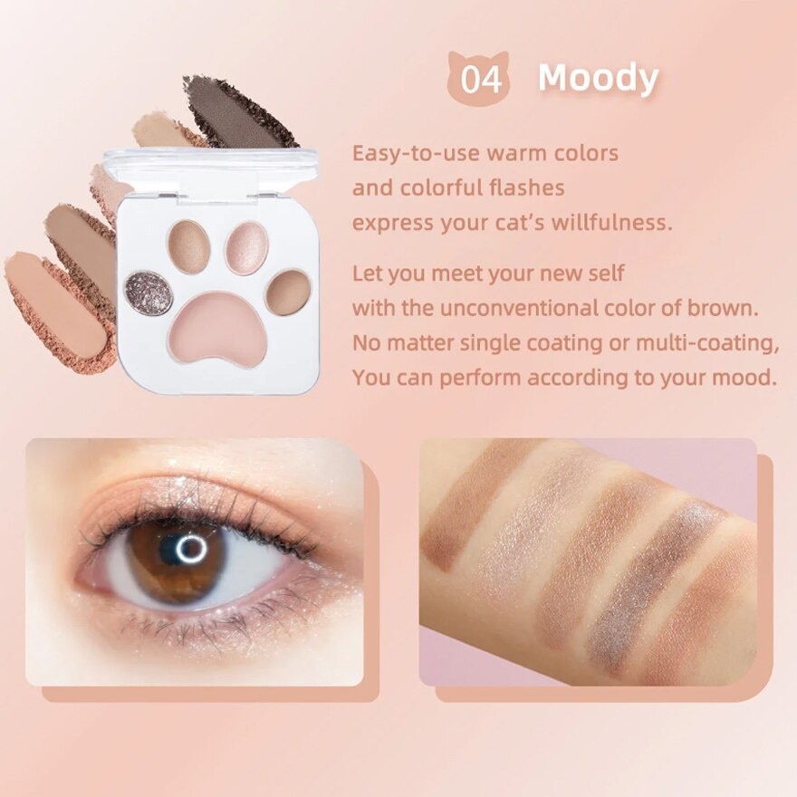 Meow Paw Eyeshadow Palette 04 Moody 1s