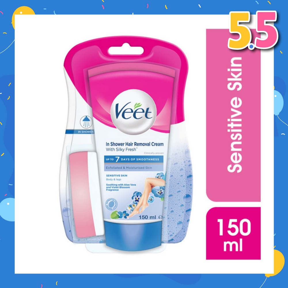 In-shower Hair Removal Cream Sensitive Skin 150g